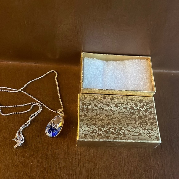 Murano Glass Shoe Necklace - Picture 2 of 3